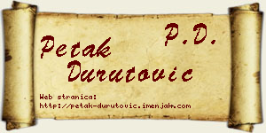 Petak Durutović vizit kartica